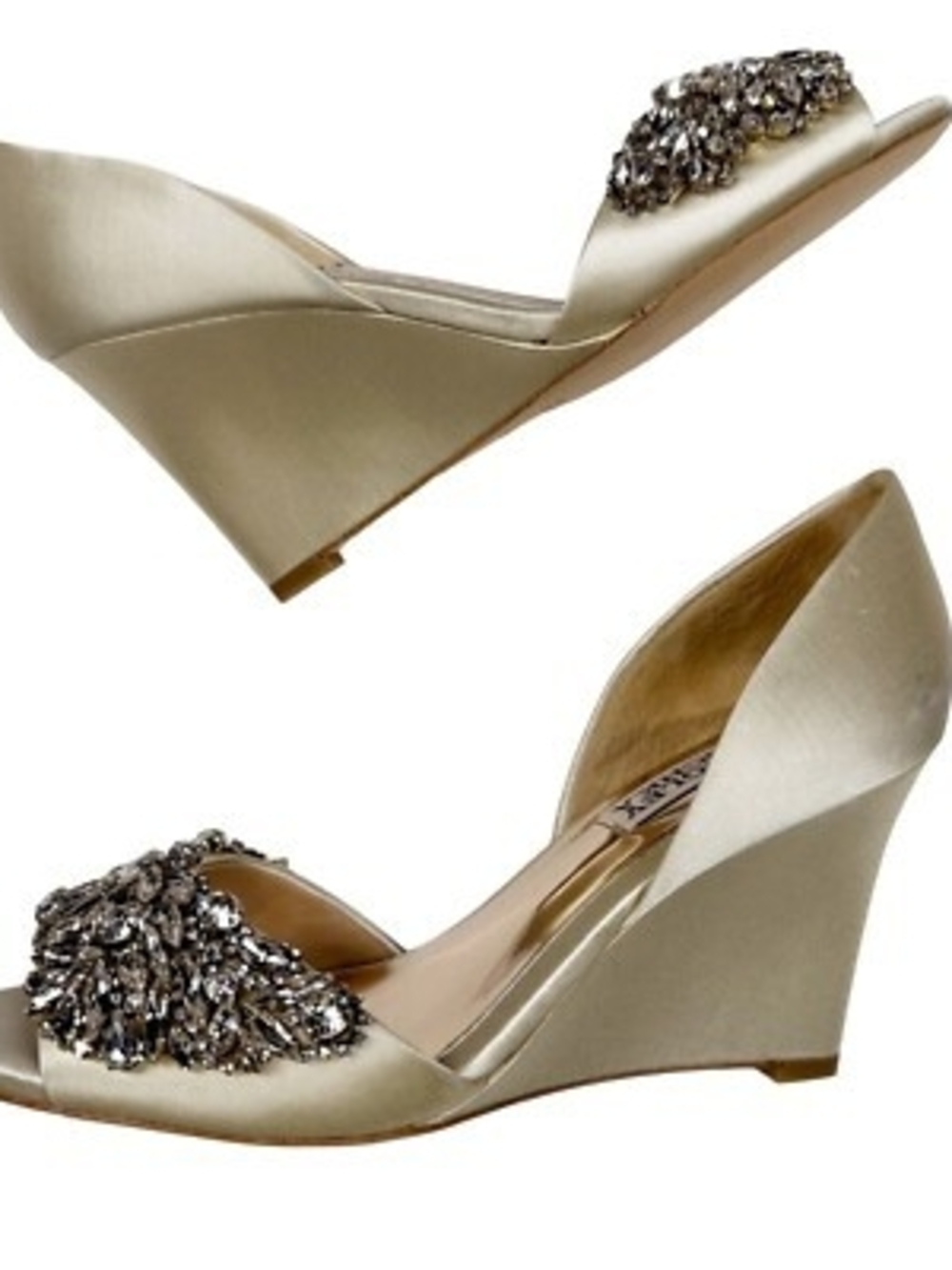 Badgley Mischka Hardy D'orsay Satin Wedge